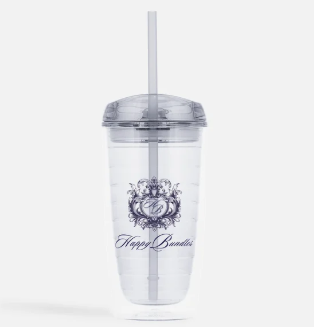 Double-Wall Tumbler with Straw – 16 oz.
