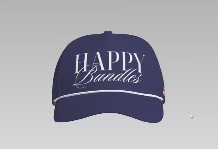 Happy Bundles Script Cap – Navy