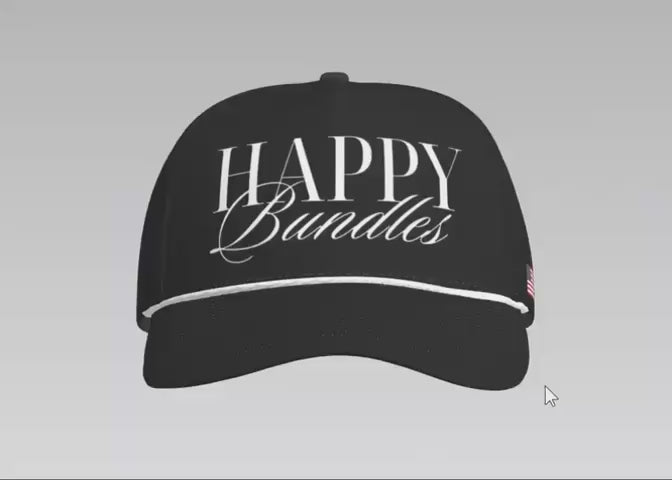Happy Bundles Script Cap – Black