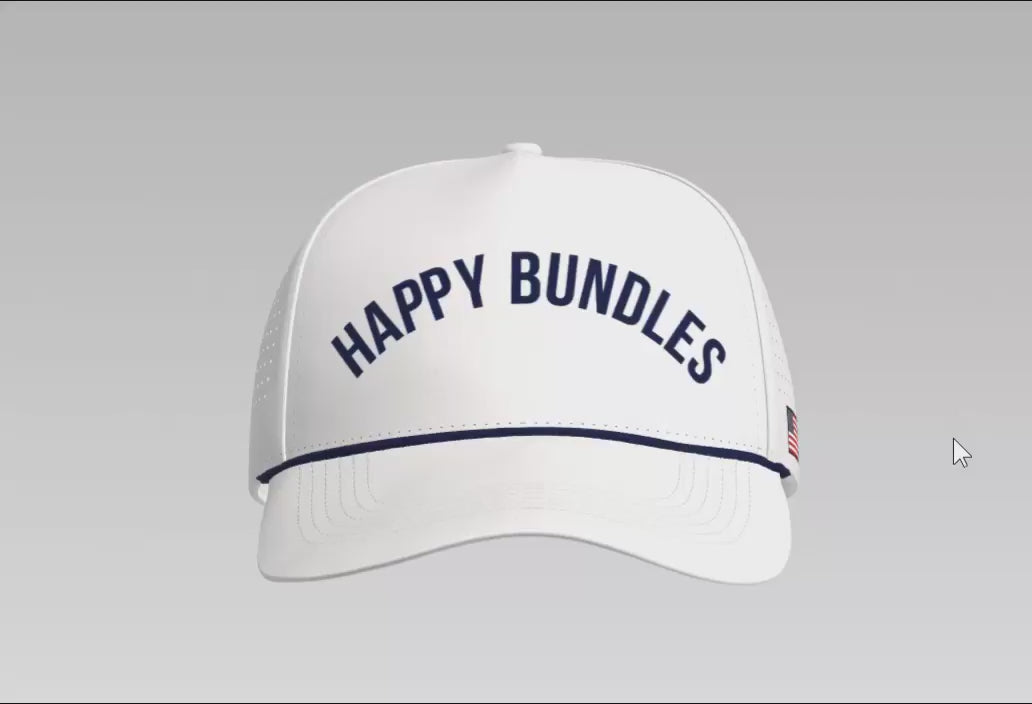 Happy Bundles Classic Logo Cap – White